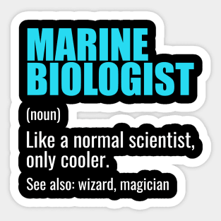 Futur Marine Biologist Biology Fathers Day Gift Funny Retro Vintage Sticker